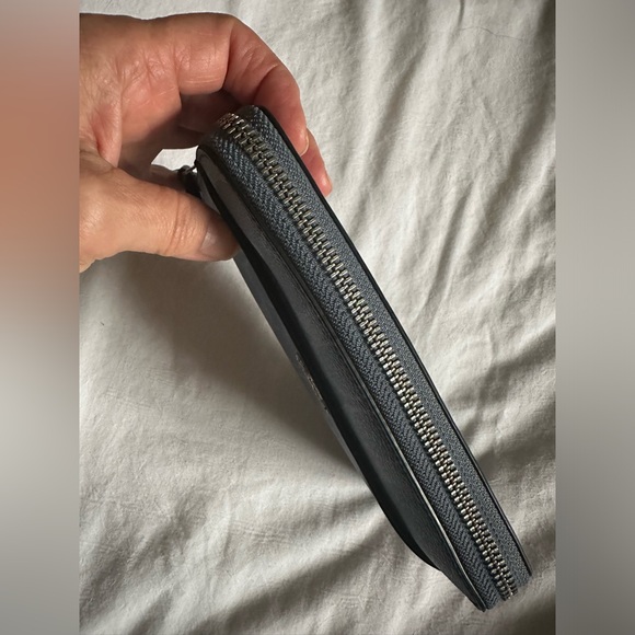 Coach Blue Signature Pattern Wallet - Picture 6 of 11